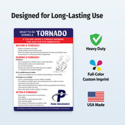 Custom Safety Magnets with logo and contact information for emergency preparedness outreach