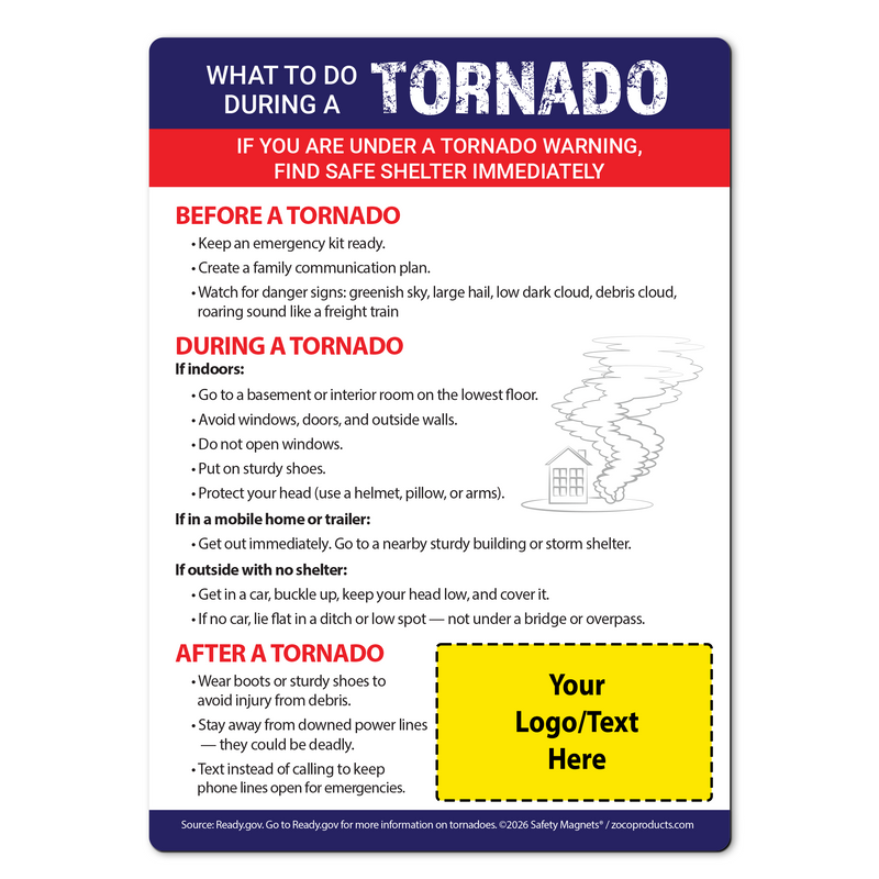Tornado Safety — Custom Magnets