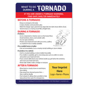 Tornado safety magnet with before, during and after tornado emergency instructions