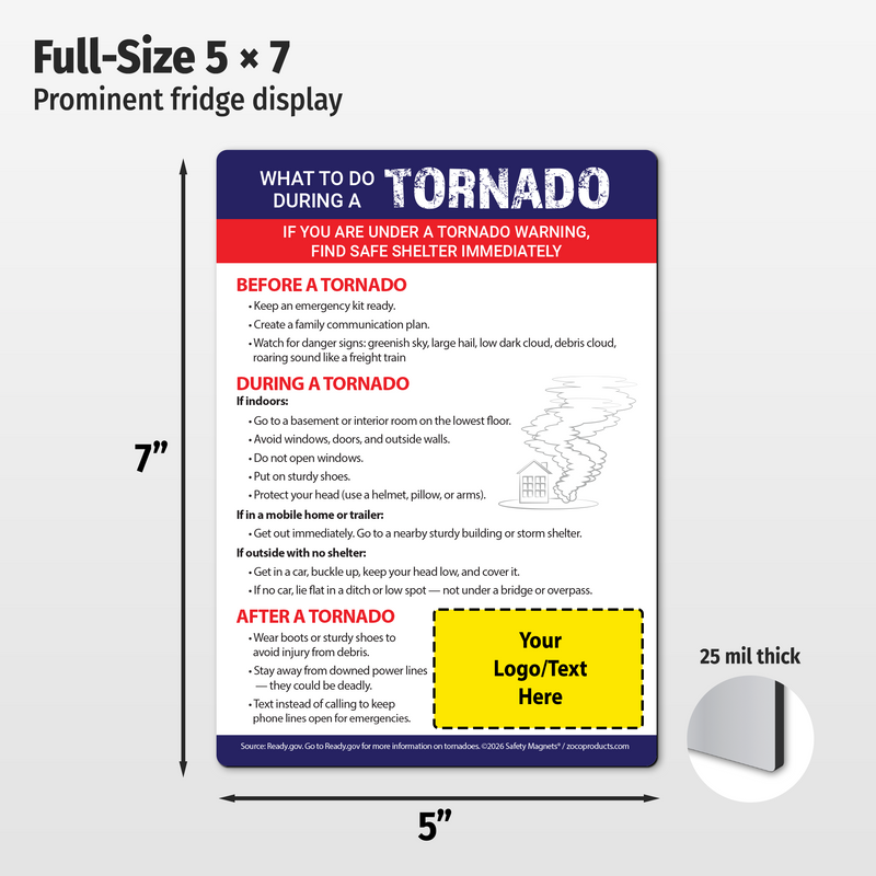 Tornado Safety — Custom Magnets