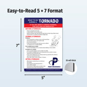 5 x 7 tornado safety magnet with custom imprint area for logo and contact information