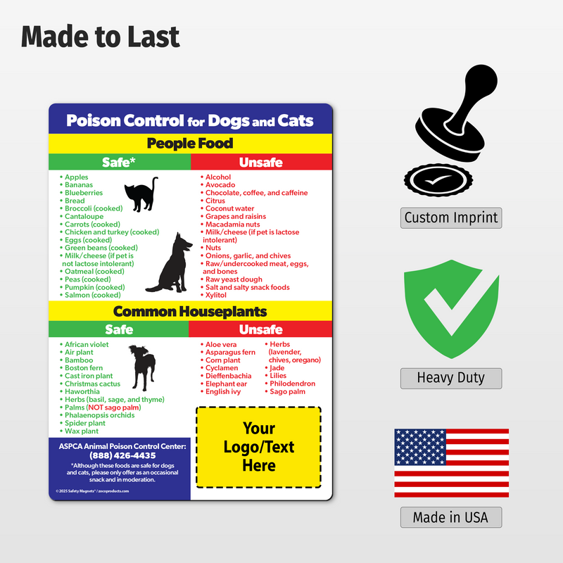 Safe and Toxic Food/Plants for Pets — Custom Magnets 