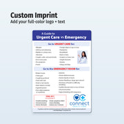 Urgent Care vs Emergency Room — Custom Magnets — 5 x 7 — Minimum 100