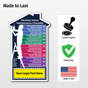 Monthly Home Maintenance Checklist (Male Contractor Design) — Custom Magnets