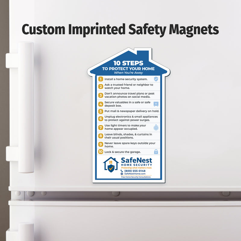 Custom refrigerator magnet for real estate agents insurance companies and home services