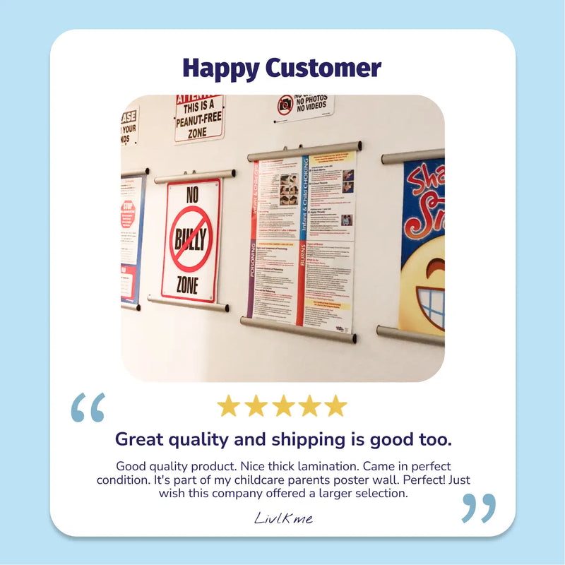 Infant & Child CPR, Choking, Poisoning & Burns - First Aid Laminated Poster- 2 Sizes Available