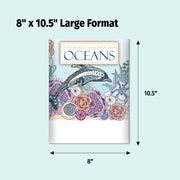 OCEANS - Adult Stress Relieving Coloring Books - Min. Qty 10 - Customize on 150+