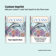 OCEANS - Adult Stress Relieving Coloring Books - Min. Qty 10 - Customize on 150+
