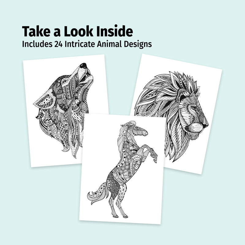 ANIMALS - Adult Stress Relieving Coloring Books in Bulk