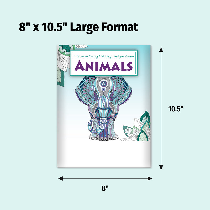 ANIMALS - Adult Stress Relieving Coloring Books in Bulk