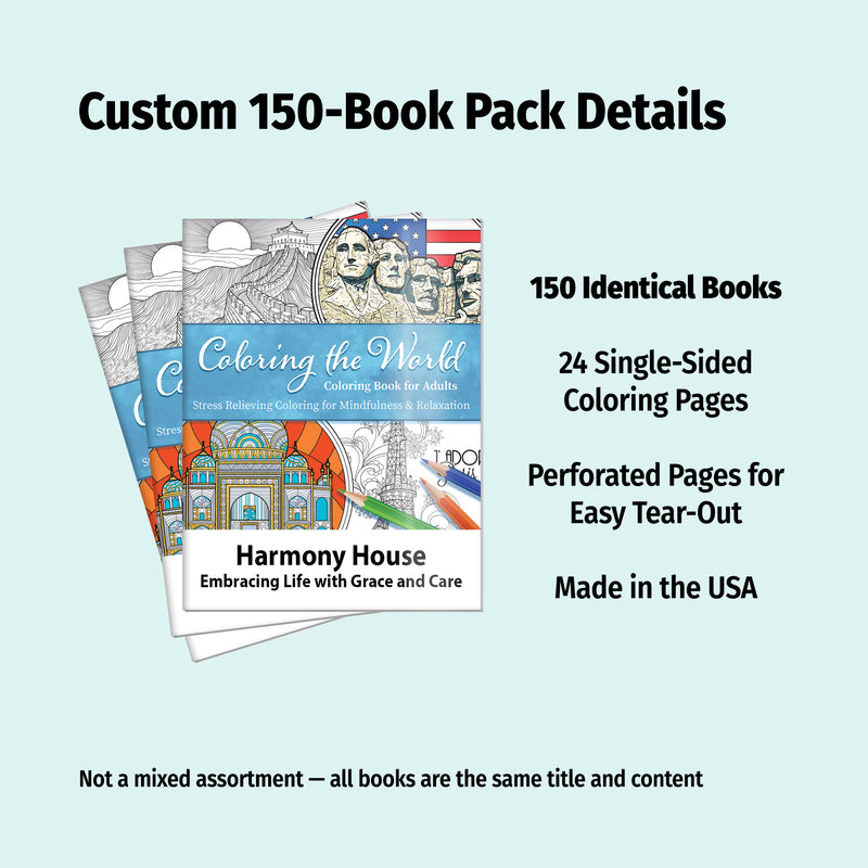 COLORING THE WORLD - Adult Stress Relieving Coloring Books in Bulk