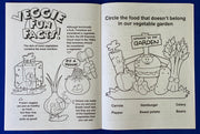 Kids vegetable coloring book inside pages about healthy foods and nutrition