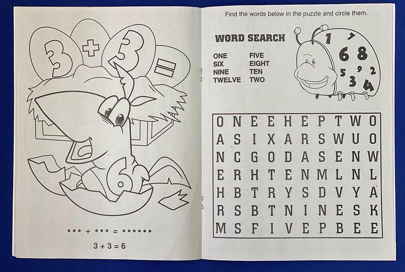 Fun With Addition coloring book inside pages for kids