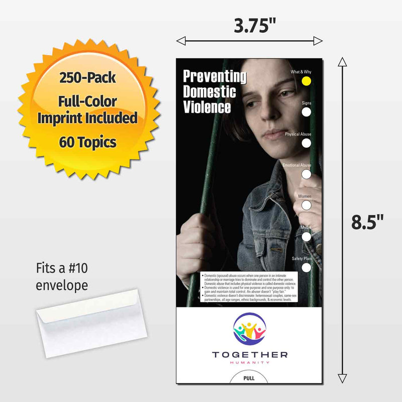 Domestic Violence Prevention Custom Slide Charts - 3.75 x 8.5 - Min Qty 250