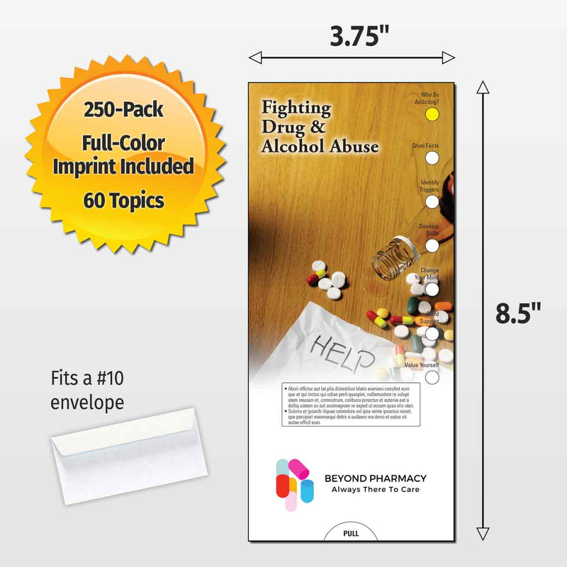 Fighting Drug & Alcohol Abuse Custom Slide Charts - 3.75 x 8.5 - Min Qty 250