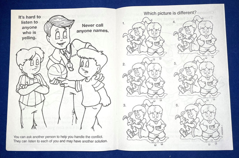 Kids stress management coloring book inside activity pages