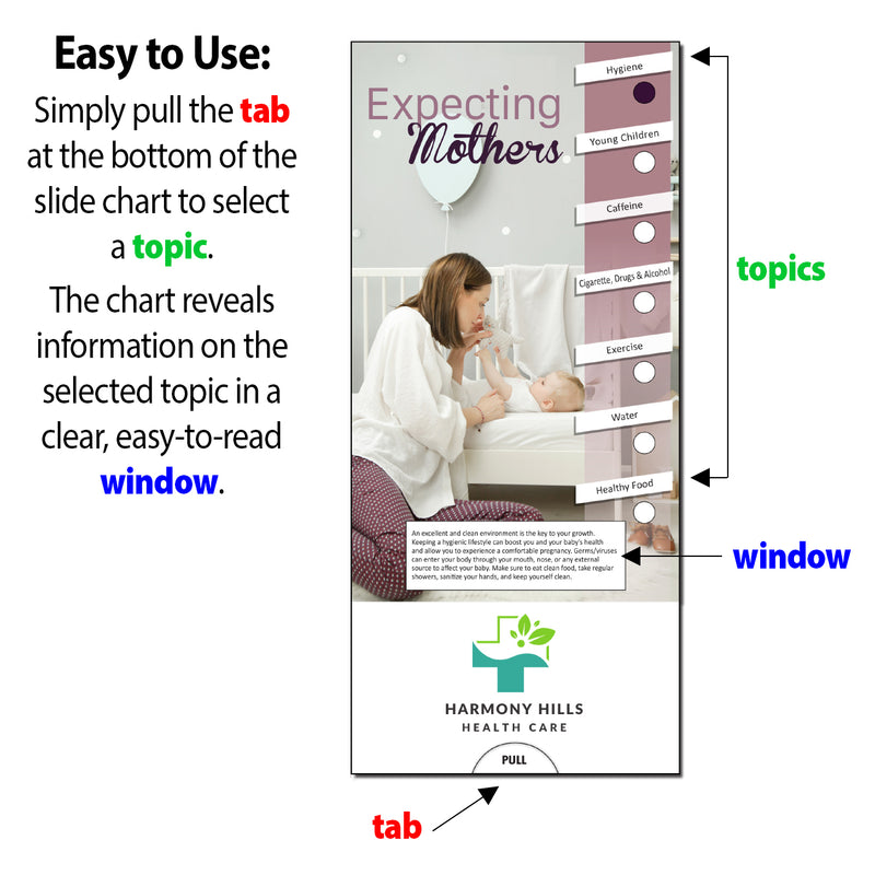 Expecting Mothers Custom Slide Charts - 3.75 x 8.5 - Min Qty 250