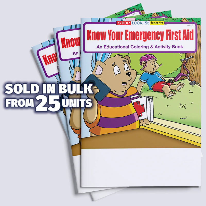 Know Your Emergency First Aid - Kids Coloring & Activity Books - 8" x 10.5"