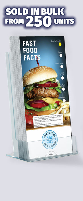 ZoCo - Fast Food Facts Slide Charts (Qty 250) - Customize with Your Imprint