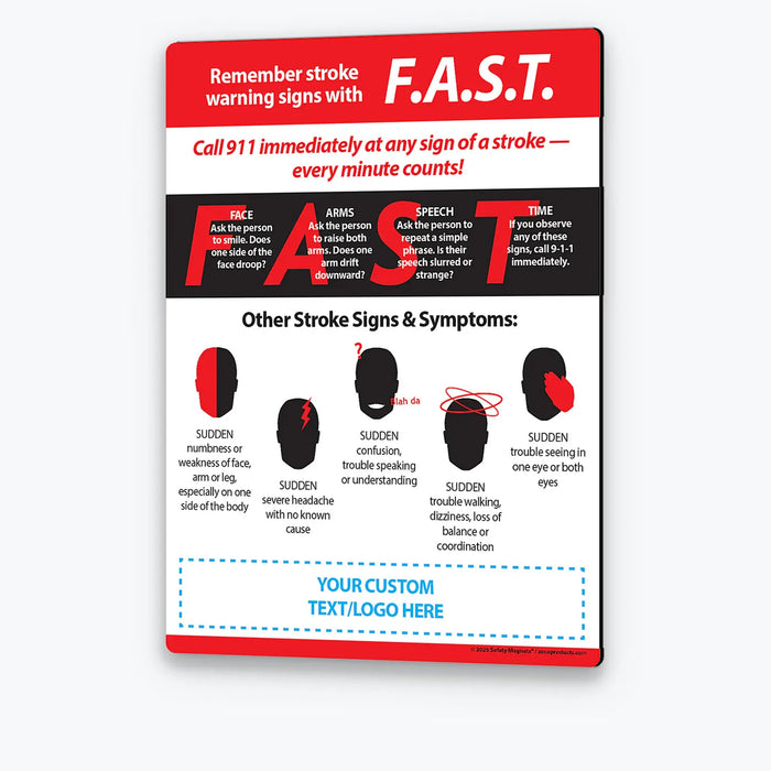FAST Stroke Warning Signs Promotional Fridge Magnets — ZoCo Products