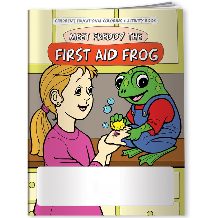 CUSTOM COLORING BOOKS - Meet Freddy the First Aid Frog (300 min.)