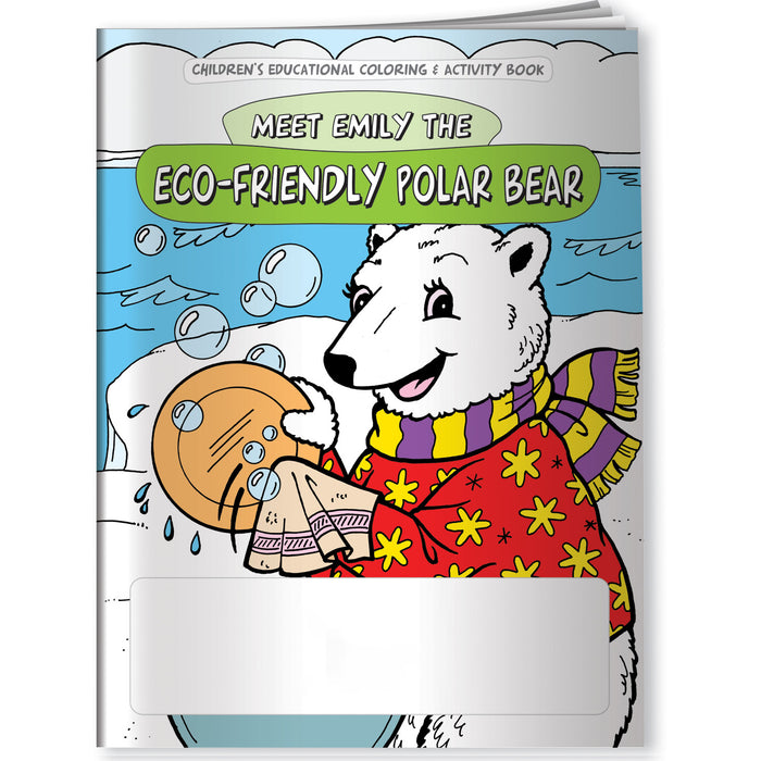 CUSTOM COLORING BOOKS - Eco-Friendly Polar Bear (300 min.)