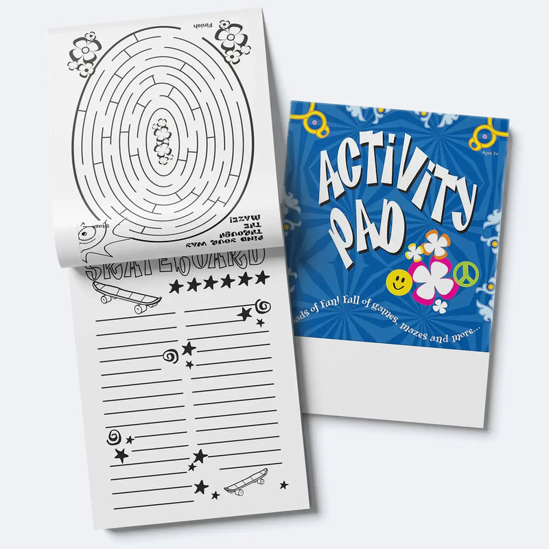 Games & Mazes and more - Kids Mini Activity Pads - 5.25" x 7.75" (Min.Qty 50)