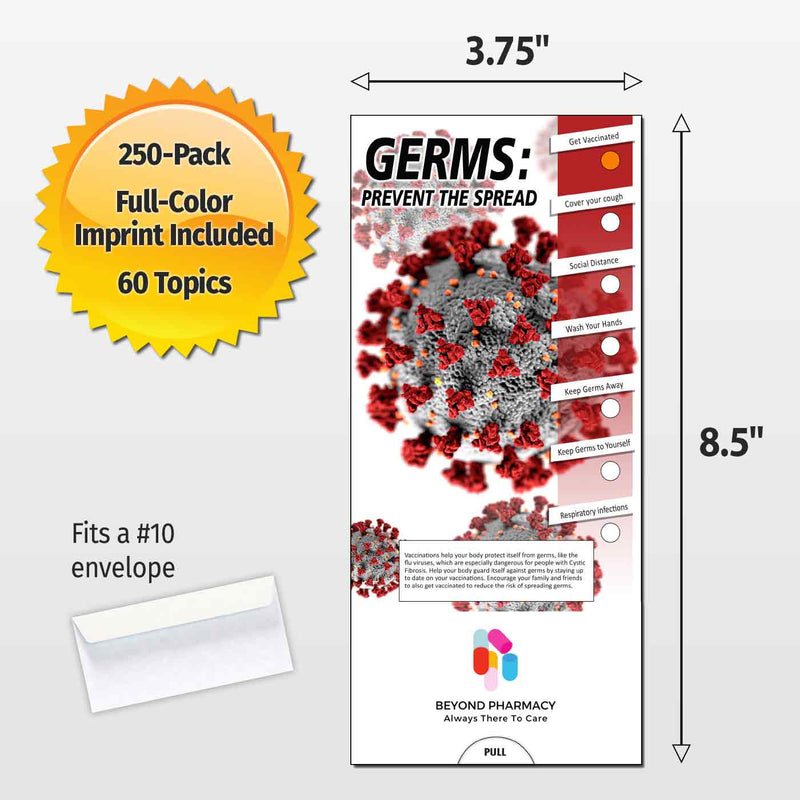 Germs: Prevent the Spread Custom Slide Charts - 3.75 x 8.5 - Min Qty 250