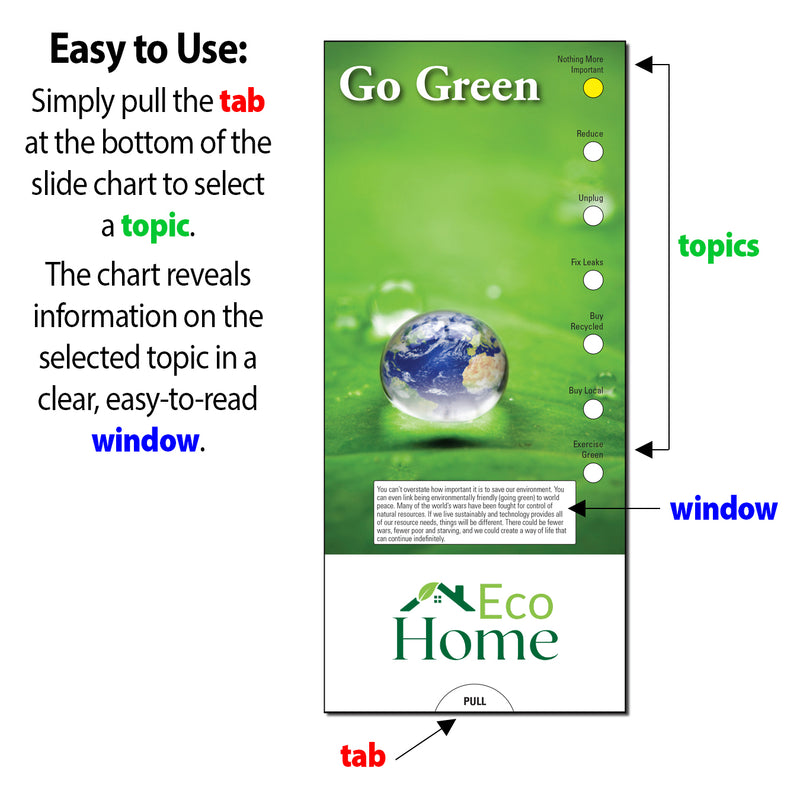 Go Green Slide Charts (Qty 250) - Customize with Your Imprint