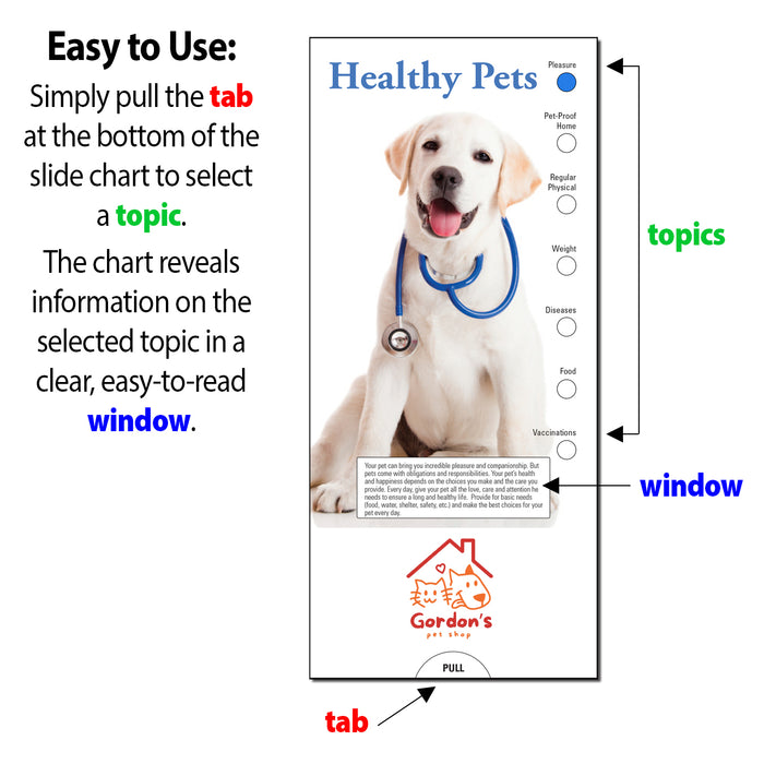 Healthy Pets Slide Charts (Qty 250) - Customize with Your Imprint