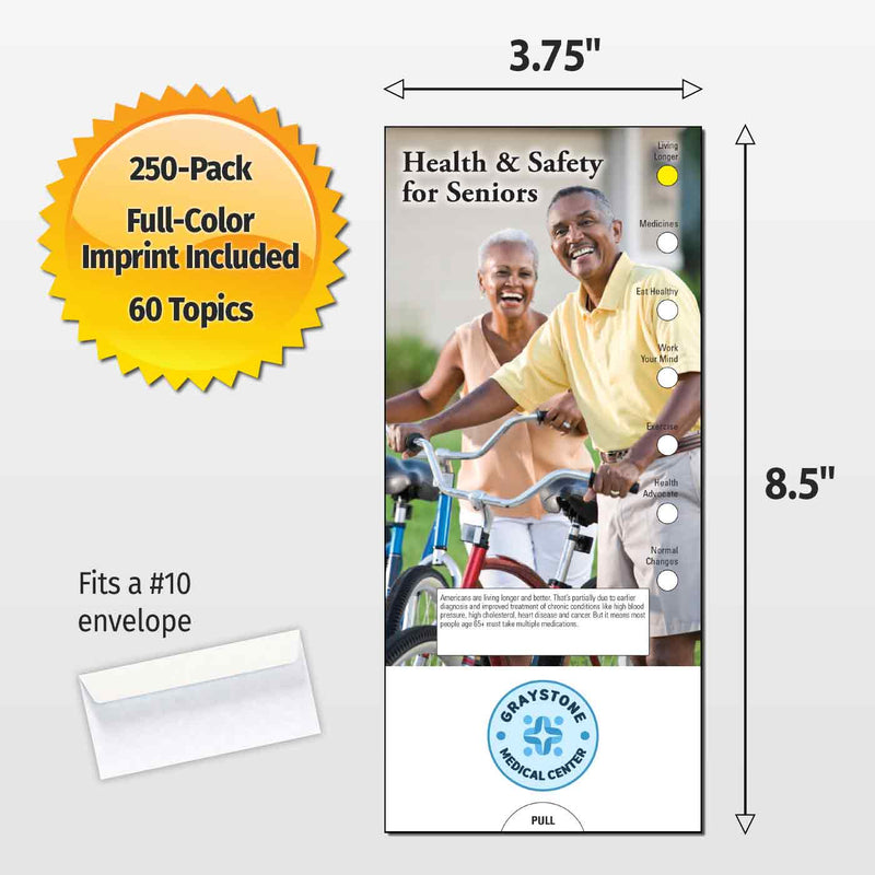 Health & Safety for Seniors Custom Slide Charts - 3.75 x 8.5 - Min Qty 250