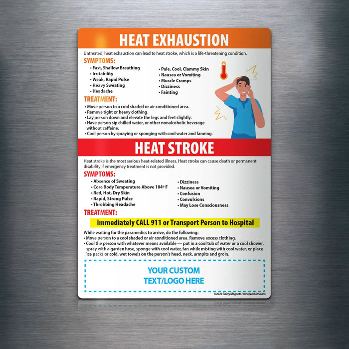 Heat Exhaustion and Heat Stroke - Magnets - (Min.Qty 100)