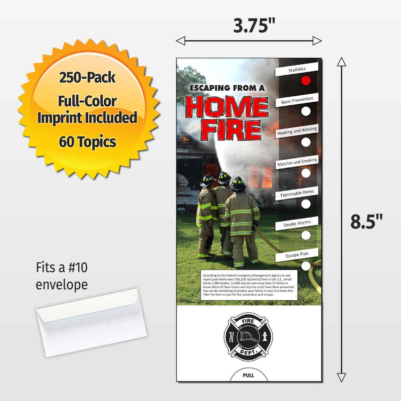 Escaping from a Home Fire Custom Slide Charts - 3.75 x 8.5 - Min Qty 250