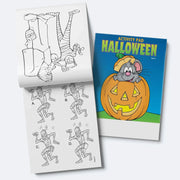Halloween kids mini activity pad with coloring games mazes and puzzles