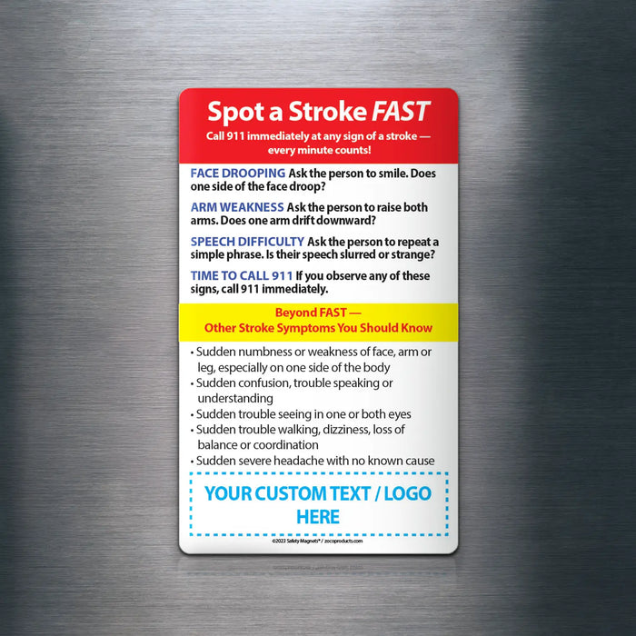 FAST Stroke Signs - Magnets  - (Min.Qty 100)