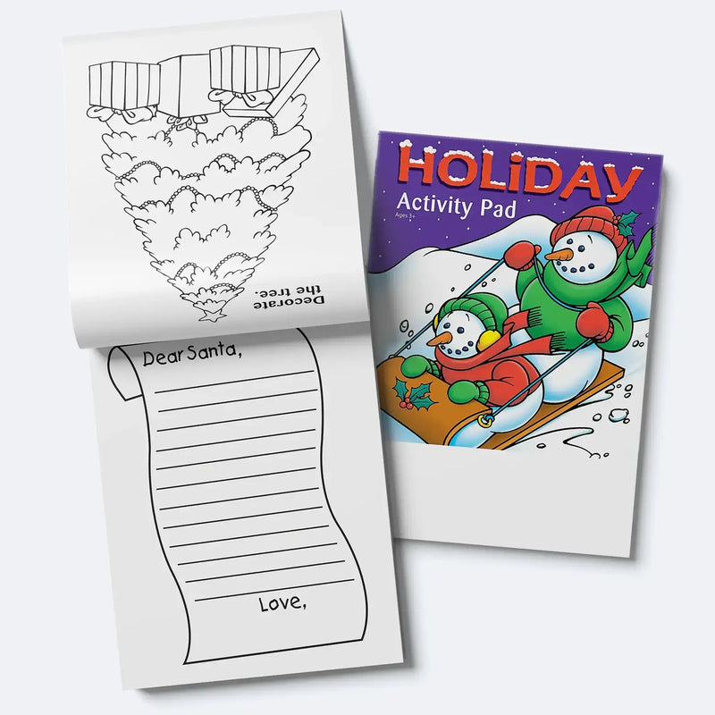 Holiday - Kids Mini Activity Pads - 5.25" x 7.75" (Min.Qty 50)