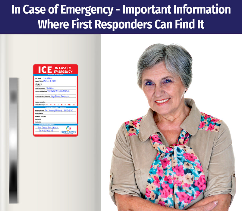 ZoCo - ICE - In Case of Emergency Custom Fridge Magnet by Safety Magnets