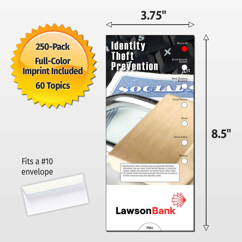 Identity Theft Prevention Custom Slide Charts - 3.75 x 8.5 - Min Qty 250