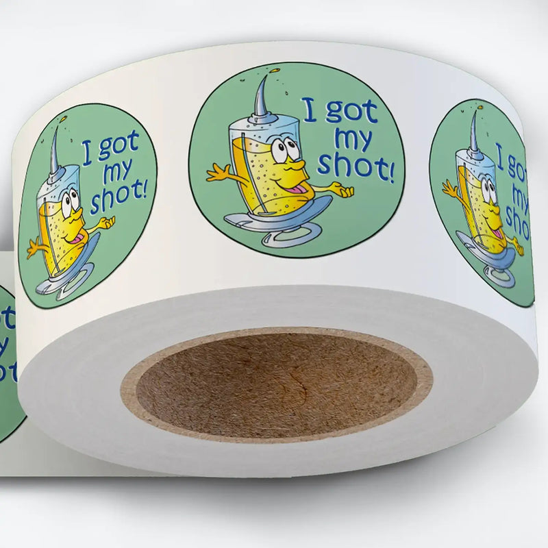 Flu Vaccination Reward: "I Got My Shot" - Kids Stickers - 2" Round