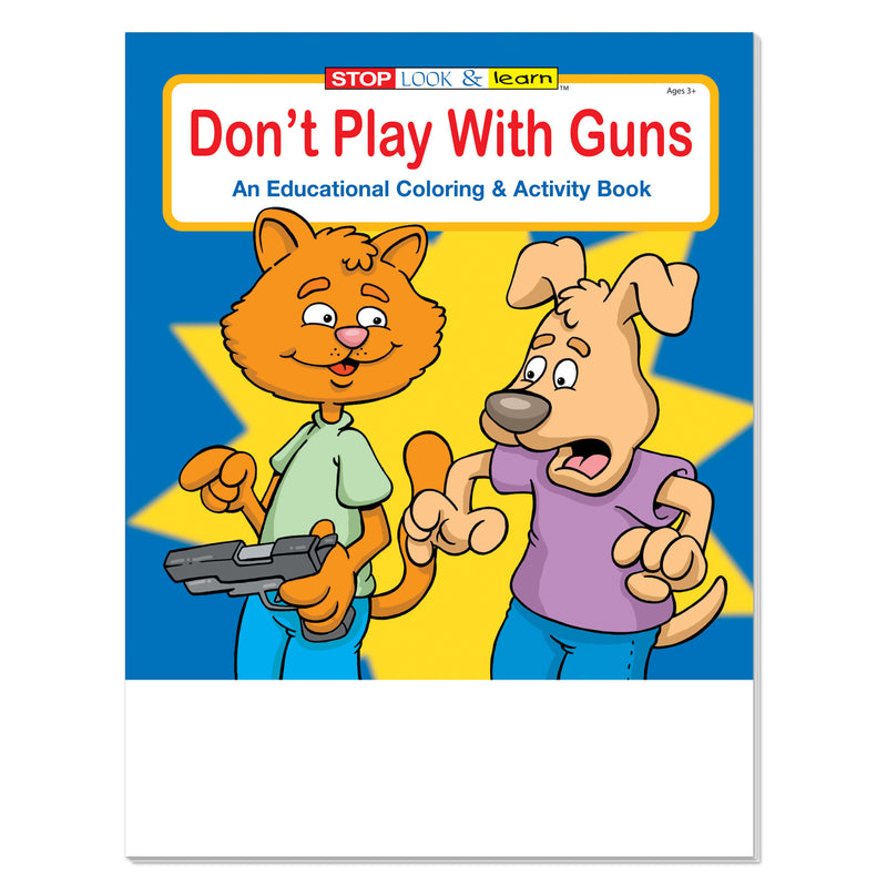 Don’t Play With Guns gun safety coloring book for kids