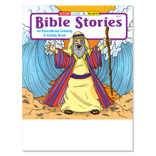 Bible Stories coloring book for kids with faith-based lessons and activities