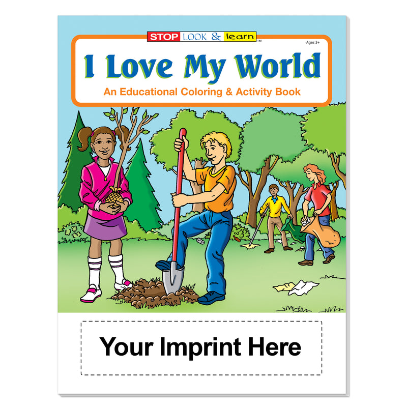 I Love My World coloring books for schools Earth Day events and community outreach