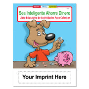 Spanish money skills coloring book for banks and credit unions
