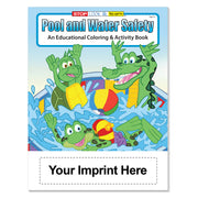 Custom Pool and Water Safety coloring books for kids