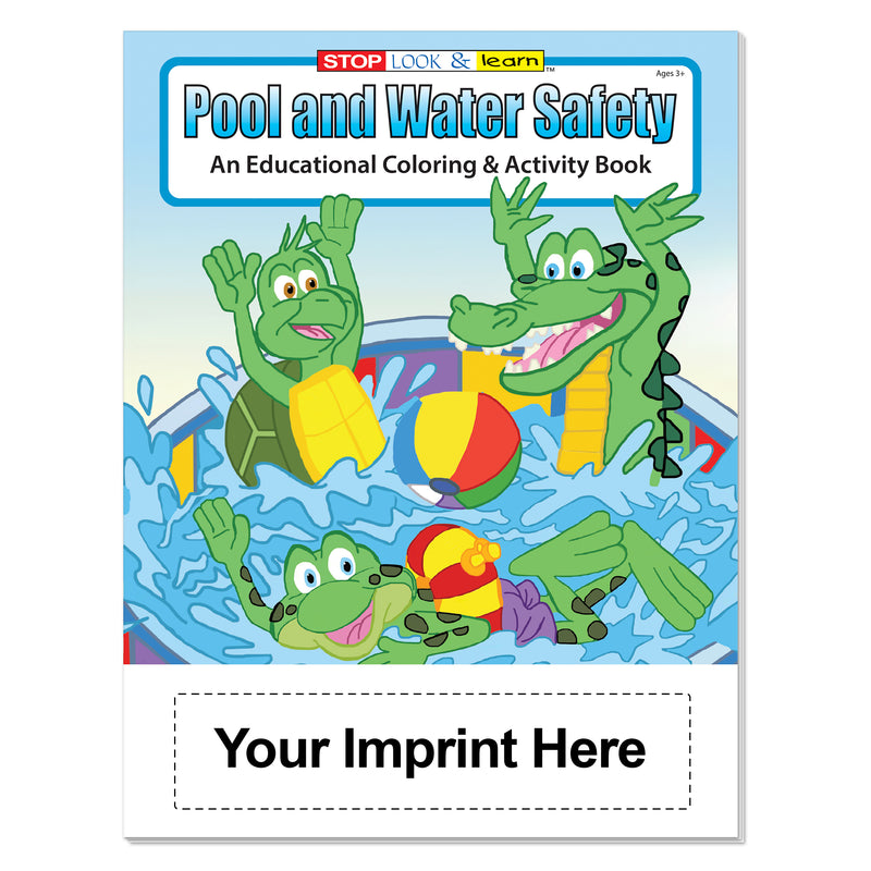 Custom Pool and Water Safety coloring books for kids