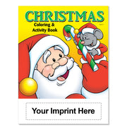 Christmas coloring books for kids with custom imprint option