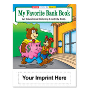 Custom bank coloring books for kids with imprint on 250+ books