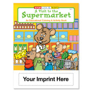 Custom grocery shopping and nutrition coloring books for kids