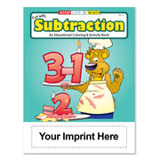 Custom Fun With Subtraction coloring book imprint area