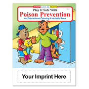Custom poison prevention coloring books for kids with imprint
